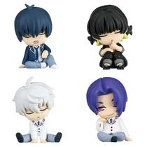 Conjunto de bonecos Jujutsu Kaisen Chibi, 4 peças de PVC colecionáveis com caixa