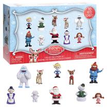 Conjunto de bonecos Just Play Rudolph the Red-Nosed Reindeer de 10 peças Conjunto de bonecos Just Play Rudolph the Red-Nosed Reindeer de 10 peças