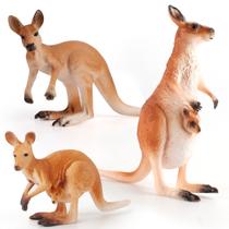 Conjunto de bonecos Kangaroo, 3 peças, PVC, realista, animal, brinquedo infantil Conjunto de bonecos Kangaroo, 3 peças, PVC, realista, animal, brinquedo infantil