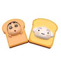 Conjunto de bonecos magnéticos Crayon Shin-chan Toast PVC colecionável Conjunto de bonecos magnéticos Crayon Shin-chan Toast PVC colecionável