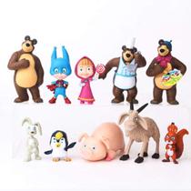 Conjunto de bonecos Masha and The Bear RoyalToys, 10 peças de lembrancinhas