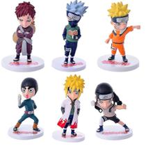 Conjunto de bonecos Naruto Sasuke Kakashi, 6 peças de boneca de brinquedo colecionável