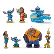 Conjunto de bonecos oficial da DISNEY STORE, Lilo & Stitch, 7 bonecos