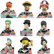 Conjunto de bonecos One Piece Chocolate Pirate 9 peças em PVC Conjunto de bonecos One Piece Chocolate Pirate 9 peças em PVC