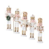 Conjunto De Bonecos Quebra-Nozes De Madeira Estilo Britânico 5 Peças Soldado Artesanal Brinquedo Conjunto De Bonecos Quebra-Nozes De Madeira Estilo Britânico 5 Peças Soldado Artesanal Brinquedo