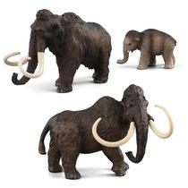 Conjunto de bonecos realista Mammoth PVC Woolly Mammoths, 3 unidades