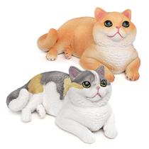 Conjunto de bonecos Realistic Cat, 2 peças, coleção de animais de estimação, decoração infantil