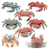 Conjunto de bonecos Realistic Crab, 8 peças, PVC Ocean Creatures Kids