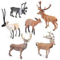 Conjunto de bonecos Realistic Forest Animal, 6 peças, PVC, educação infantil