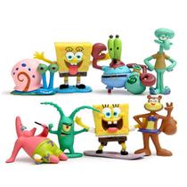 Conjunto de bonecos SpongeBob 8 figuras de 4-7 cm de plástico