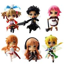 Conjunto de bonecos Swords Arts Mini Toy Doll, coleção de anime, 6 unidades
