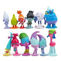 Conjunto de bonecos Trolls Poppy Blanch Toy Doll Anime Collection 12 unidades