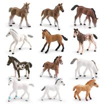 Conjunto de bonecos Wild Horse, 12 peças realistas de PVC Pinto, Shire, H