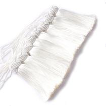 Conjunto de borlas coloridas BEL AVENIR 8 peças brancas 27 cm