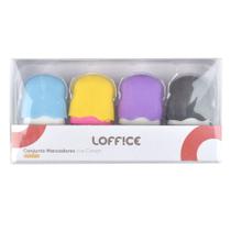 Conjunto de Borracha com 4 Unidades Loffice Sortido