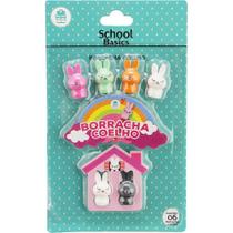 Conjunto de Borrachas Coelho 6 Peças School Basics Atóxicas Conjunto de Borrachas Coelho 6 Peças School Basics Atóxicas