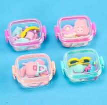 Conjunto De Borrachas Coloridas E Decoradas Meninas - Tudobempresentes Conjunto De Borrachas Coloridas E Decoradas Meninas - Tudobempresentes