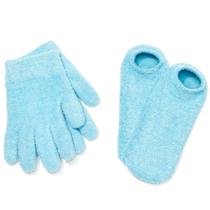Conjunto de botas e luvas de gel hidratante NatraCure Aqua Color Conjunto de botas e luvas de gel hidratante NatraCure Aqua Color