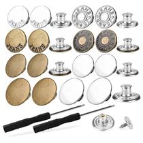 Conjunto de botões de jeans de reposição EZJIAYOU, 26 conjuntos com rebites