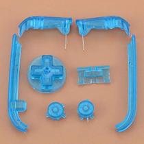 Conjunto de botões de plástico SZLG para Game Boy Advance GBA azul-claro