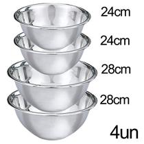 Conjunto De Bowl 4 Pçs Inox Class Home 28 E 24Cm