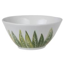 Conjunto de bowls de cerâmica branca com estampa 4 peças - Incasa
