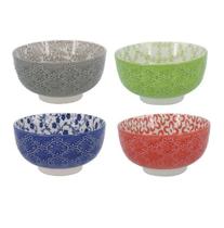 Conjunto de bowls de porcelana colorido - 4 peças HP0017 - Incasa