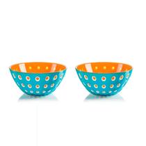 Conjunto De Bowls Em Acrílico Azul E Laranja Le Murrine 12Cm 2 Peças - Guzzini