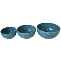 Conjunto De Bowls Em Cerâmica azul - 3 Peças