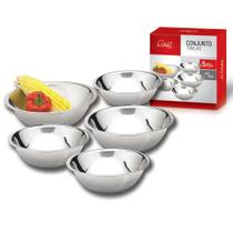 Conjunto de Bowls em Inox 5 Peças Class Home Conjunto de Bowls em Inox 5 Peças Class Home