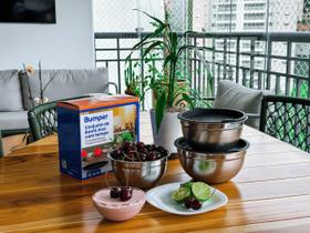 Conjunto de Bowls Inox com Tampa Bumper
