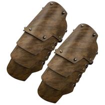 Conjunto de braçadeiras de couro estilo medieval viking para fantasia de cavaleiro Conjunto de braçadeiras de couro estilo medieval viking para fantasia de cavaleiro