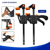 Conjunto de Braçadeiras para Carpintaria (4 Polegadas) - Kit com Barra de Nylon