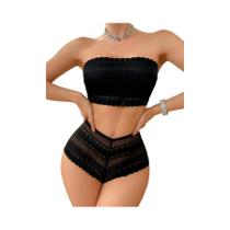 Conjunto De Bralette Feminino Sem Alças Com Renda, Sem Fio, Sem Acolchoamento, Lingerie Sem Costura, Conjunto De Bralette Feminino Sem Alças Com Renda, Sem Fio, Sem Acolchoamento, Lingerie Sem Costura,