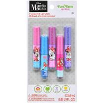 Conjunto de brilho labial Disney Minnie Mouse, pacote com 5, aromatizado para crianças Conjunto de brilho labial Disney Minnie Mouse, pacote com 5, aromatizado para crianças