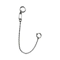 Conjunto De Brincos De Argola Articulada E Clipe De Lábio Falso Com Corrente De Aço Inoxidável