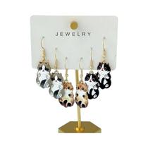 Conjunto De Brincos De Orelha De Gato Em Estilo Cartoon, 3 Pares De Joias De Liga De Esmalte Para Conjunto De Brincos De Orelha De Gato Em Estilo Cartoon, 3 Pares De Joias De Liga De Esmalte Para
