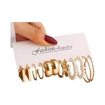 Conjunto De Brincos De Pérola Vintage Dourados Com Design Geométrico Quadrado Para Mulheres, Joias