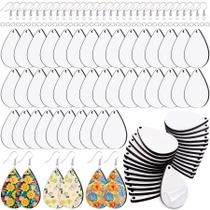 Conjunto de brincos de sublimação Duufin, 180 peças, em forma de lágrima de MDF Conjunto de brincos de sublimação Duufin, 180 peças, em forma de lágrima de MDF