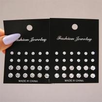 Conjunto De Brincos De Zircônia Brilhante Para Mulheres E Homens, 36 Pares, Joias De Cristal Conjunto De Brincos De Zircônia Brilhante Para Mulheres E Homens, 36 Pares, Joias De Cristal