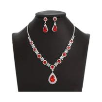 Conjunto De Brincos E Colar Geométricos De 3 Peças Para Mulheres, Joias Para Casamento E Festas Conjunto De Brincos E Colar Geométricos De 3 Peças Para Mulheres, Joias Para Casamento E Festas
