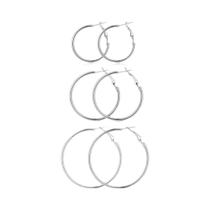 Conjunto De Brincos Grandes Em Ouro 18K Para Mulheres, Leves E Hipoalergênicos Em Aço Cirúrgico 316L