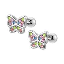 Conjunto De Brincos Hipoalergênicos Com Fecho De Rosca 1/6 Pares Em Aço Inoxidável 316L Com