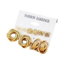 Conjunto De Brincos Hoop Boho Dourados Para Mulheres, 11 Peças, Joias Vintage Com Pérolas E Corações Conjunto De Brincos Hoop Boho Dourados Para Mulheres, 11 Peças, Joias Vintage Com Pérolas E Corações