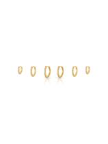Conjunto de Brincos Via Lessa Delos com Zircônias Dourado Conjunto de Brincos Via Lessa Delos com Zircônias Dourado