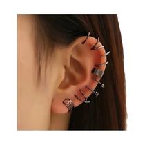 Conjunto De Brincos Vintage De Ouro E Prata Com Clipe, 12 Peças, Cristal, Joias Tendência Sem Conjunto De Brincos Vintage De Ouro E Prata Com Clipe, 12 Peças, Cristal, Joias Tendência Sem