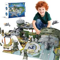 Conjunto de Brinquedo Base Militar XDUOYJOY com Veículos e Tapete de Brincar