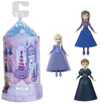 Conjunto de Brinquedo Castelo de Gelo Giratório Frozen da Mattel com Mini Boneca