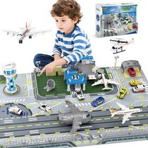 Conjunto de Brinquedo de Avião XDUOYJOY com Tapete de Aeroporto, Caminhões e Aviões Conjunto de Brinquedo de Avião XDUOYJOY com Tapete de Aeroporto, Caminhões e Aviões