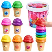 Conjunto de Brinquedo de Faz de Conta JoyCat Sorvete 7 Casquinhas 7 Bolinhas Conjunto de Brinquedo de Faz de Conta JoyCat Sorvete 7 Casquinhas 7 Bolinhas